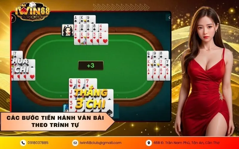 Các bước tiến hành ván bài theo trình tự