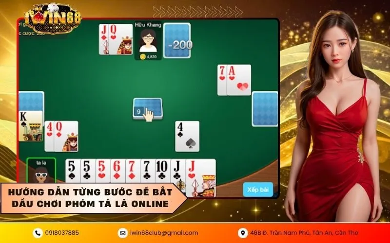 Hướng dẫn từng bước để bắt đầu chơi phỏm tá lả online